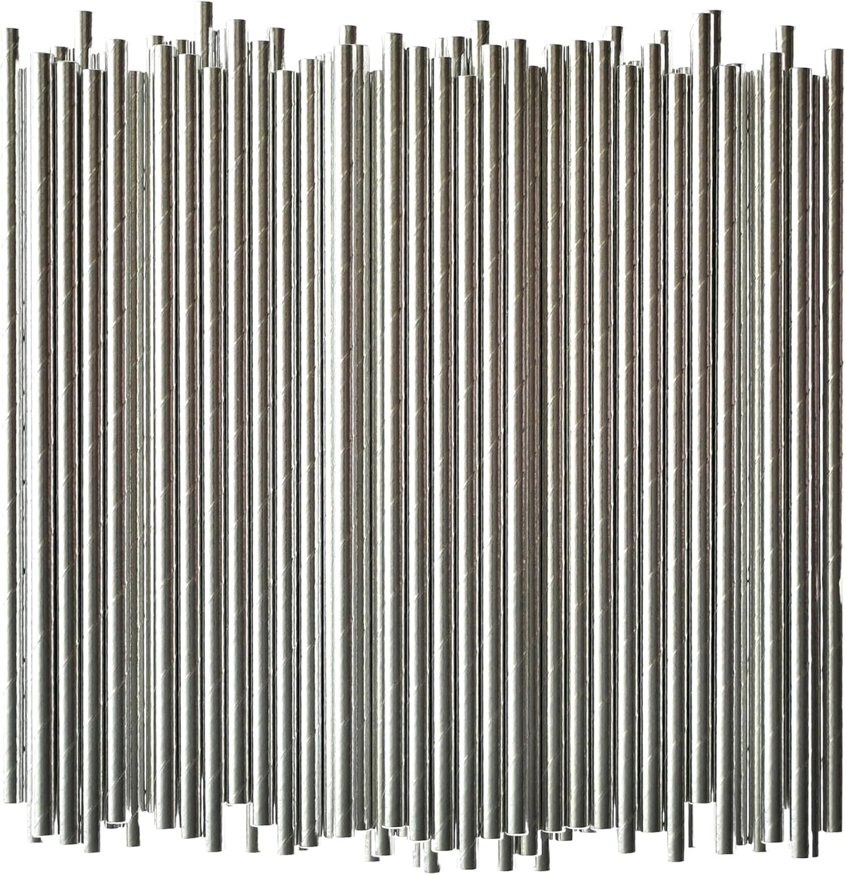 7.75 inch Disposable Silver Paper Straws 1000 Counts - for Drinking, Cocktail, Bar, Restaurant