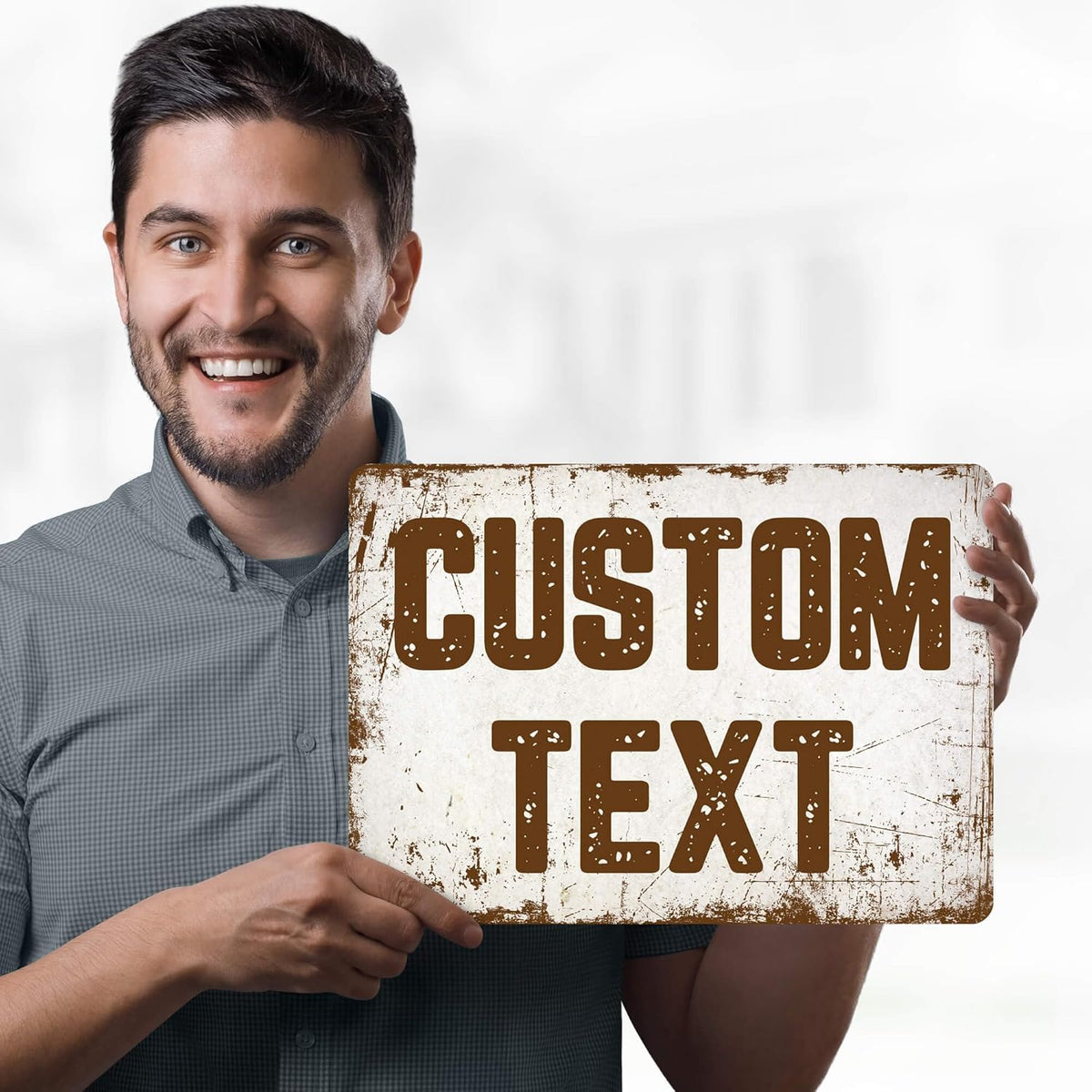 Custom Sign, Custom Street Sign, 11 Font Colors, 13 Font Styles, 4 Hole Options, 22 Sizes, 10x14