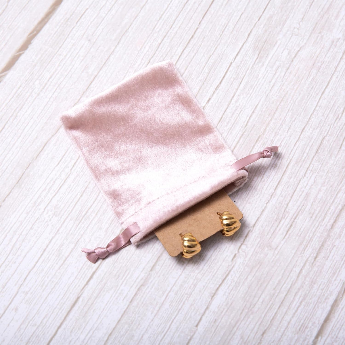 12pcs Rose Pink Velvet Drawstring Bags 3x4 inches Small Velvet Cloth Gift Bags Jewelry Pouches for