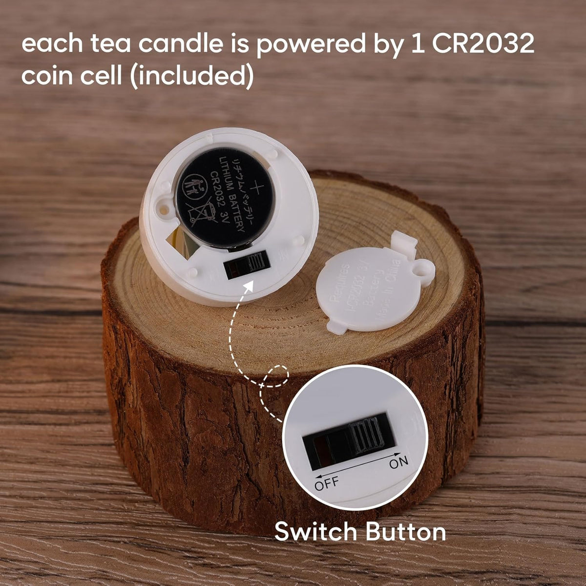 Eywamage White LED Tealights with Remote Batteries, Flickering Flameless Tea Lights Electric Votive