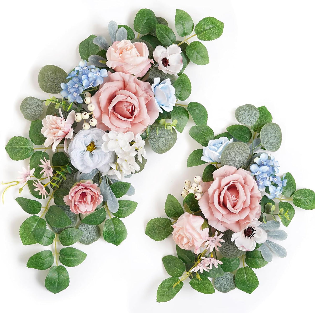 WEIERYUE(Pack of 2 Artificial Flowers Decorations,Artificial Arch Backdrop Garlandfor Ceremony