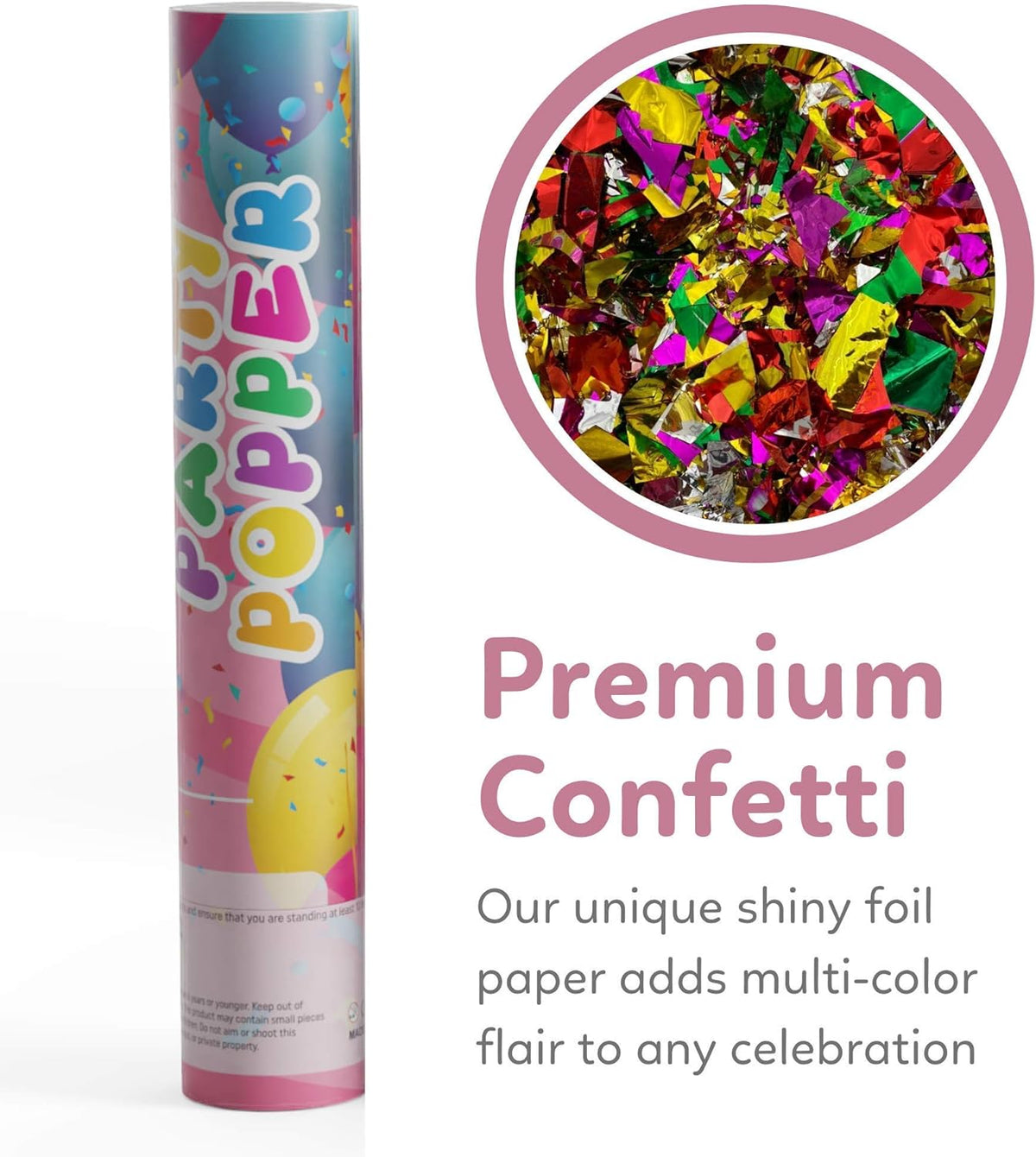 Confetti Poppers Confetti Cannon | 12 Pack | Glitter Multicolor | Party Poppers for Graduation