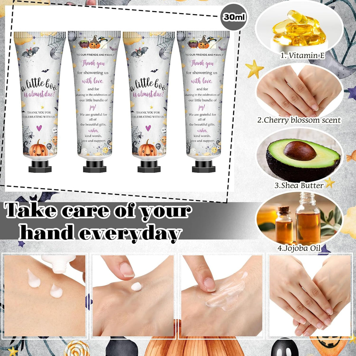 50 Sets 200 Pcs Baby Shower Hand Lotion and Lip Balm Gift Theme Baby Shower Party Favors Travel