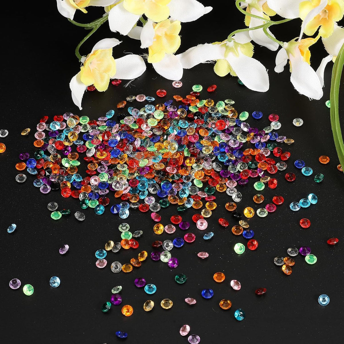 PATIKIL 10000 Pcs Wedding Table Scatter Confetti Crystals 4.5mm Acrylic Diamonds Vase Fillers Gems