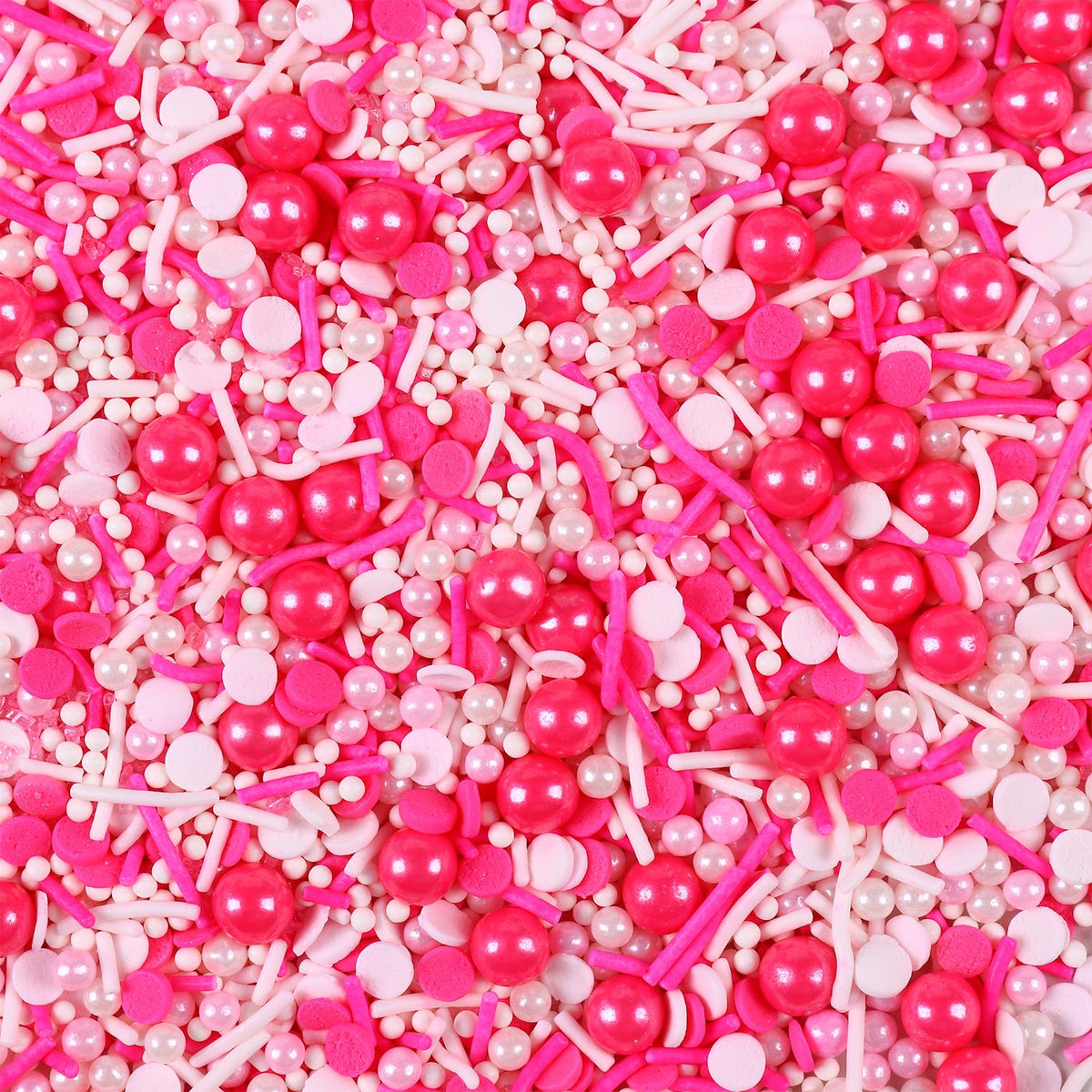 Edible Pink Sprinkles for Cake Decorating, Pink Confetti Sprinkles, Pink Jimmy Sprinkle Mix