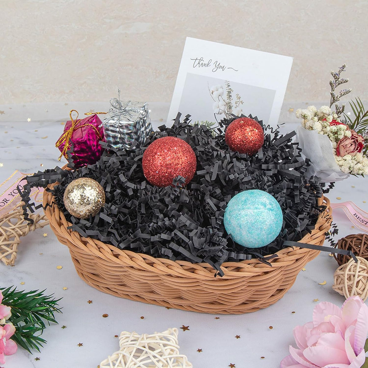 Caleihd Crinkle Cut Paper Shred Packing Grass Cushion Paper Streamer for Christmas Wedding Birthday