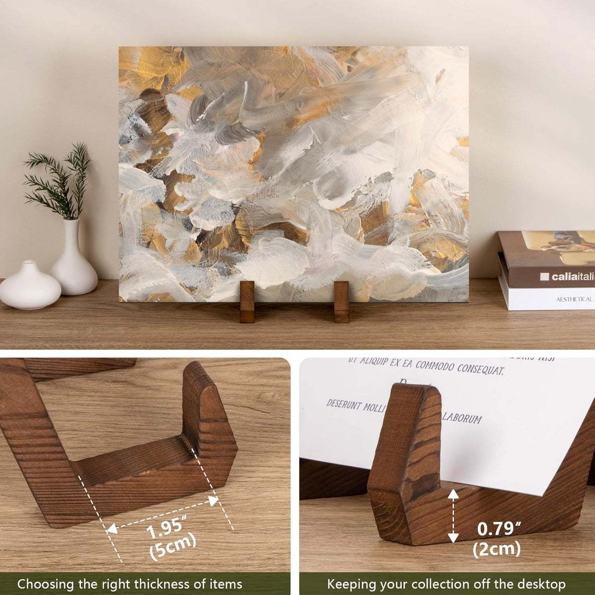 Plate Display Stand, 8 Inch Plate Holder for Displaying, Decorative Picture Frame Dish Photo Plaque