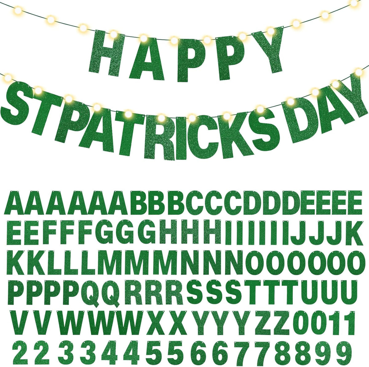 TaoBary 112 Pcs DIY Letter Custom Banner Glitter Customizable Banner Kit Including 107 Letters and
