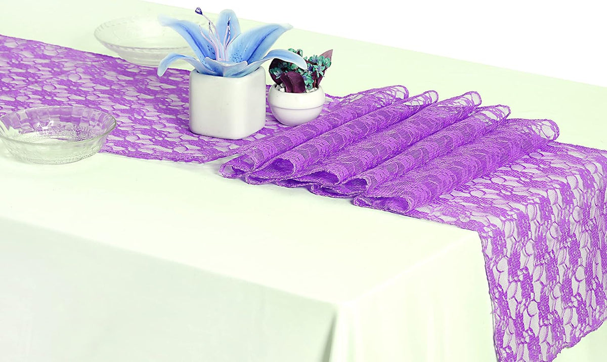 MDS Pack of 12 Wedding 12 x 108 inches Satin Table Runner for Wedding, Decorations for Birthday