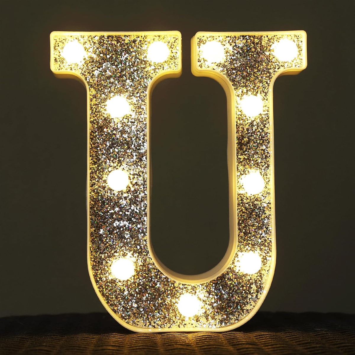 Light Up Letters, Marquee Light Letters for Table Decorations, Glitter Light Up Signs for Prom