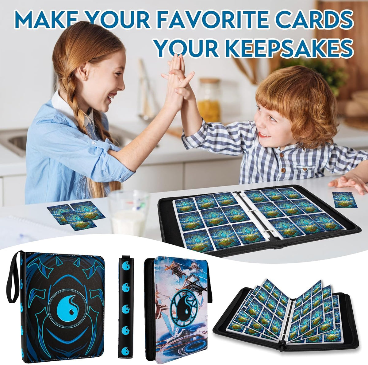 9 Pocket Card Binder for MTG/YGO/PTCG/Game Cards, Holds 900 Cards,Premium Card Collector Book for