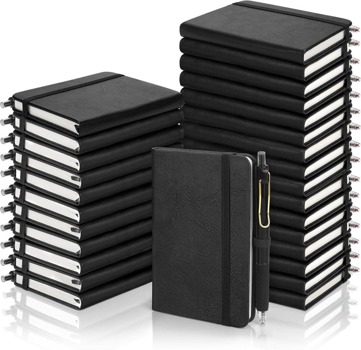 Aodaer 50 Sets Pocket Notebook Journal with Pens, 160 Pages, 3.5 x 5.5 Inch Mini Lined Journal