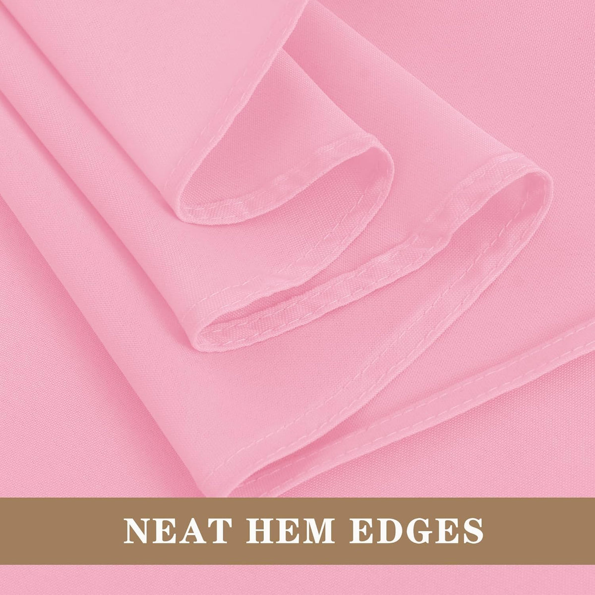 Fitable Pink Rectangle Tablecloths for 6 Foot Tables, 6 Pack - 70 x 108 Inches - Stain Resistant