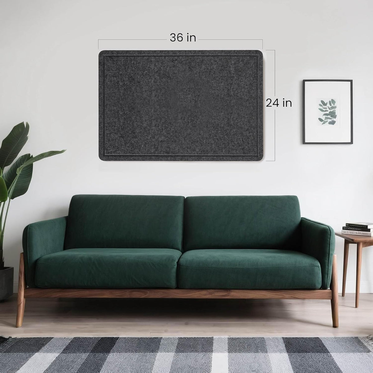 Bulletin Board, 36 x 24 inches Felt Board - Decorative Pin Board, Cork Board Alternative for Wall