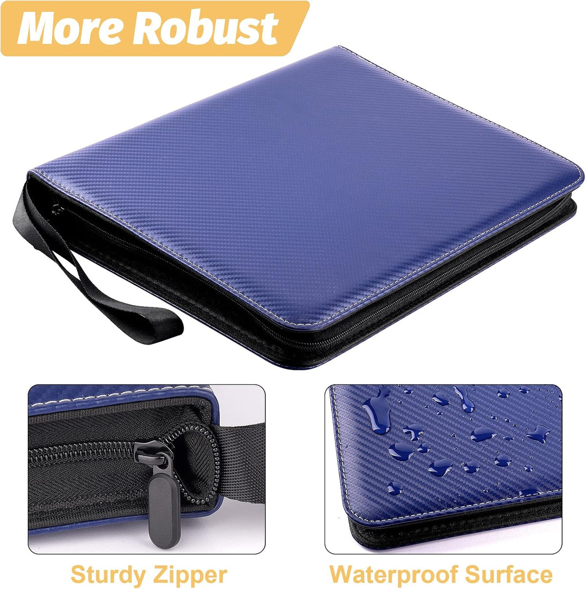 Trading Card Binder, Premium 9 Pocket Card Binder, 720 Double Sided Pocket PU Collection Binder
