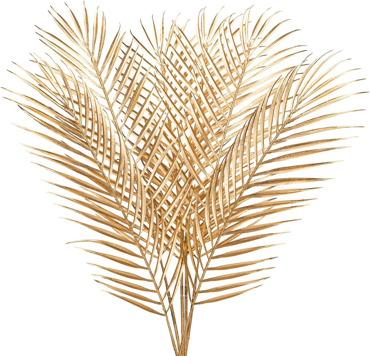 29” Large Gold Palm Leaves Palm Fronds Tropical Leaves Areca Palm Branches Artificial Palm Leaves