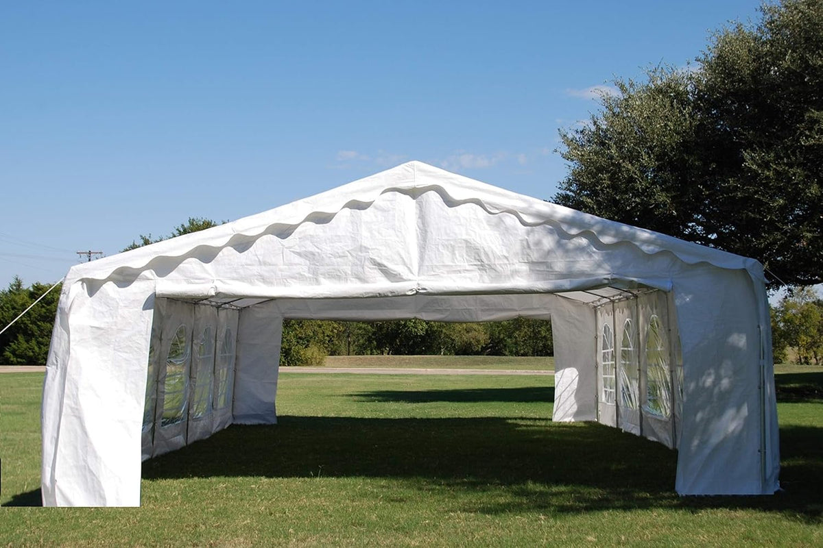DELTA 32'x20' Budget PE Party Tent + (3) Long Storage Bags,Tents for Parties, Large Canopy Carpas