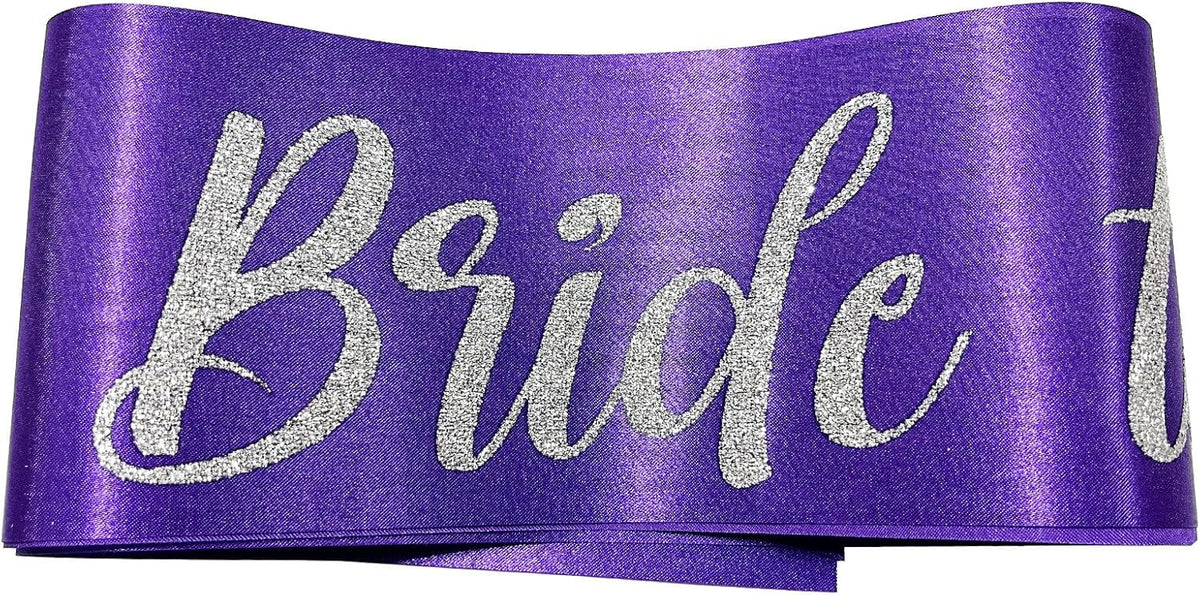 Bride to Be Sash Purple, Bride Sash Bachelorette Party Bridal Shower Sashes Bachelor Decorations