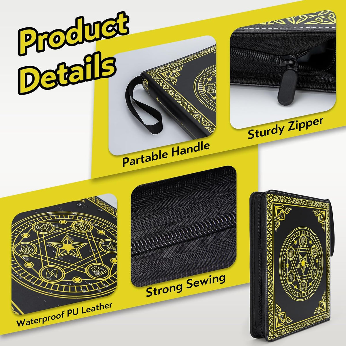 9 Pocket Card Binder for MTG/YGO/PTCG/Game Cards, Holds 900 Cards,Premium Collector Card Album for