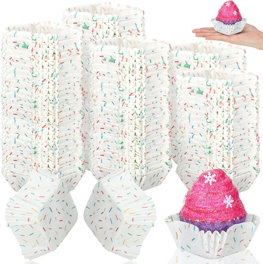 Tanlade 350 Pcs Square Mini Cupcake Liners Disposable Brownie Baking Pan Liners 1.77 Inch Paper