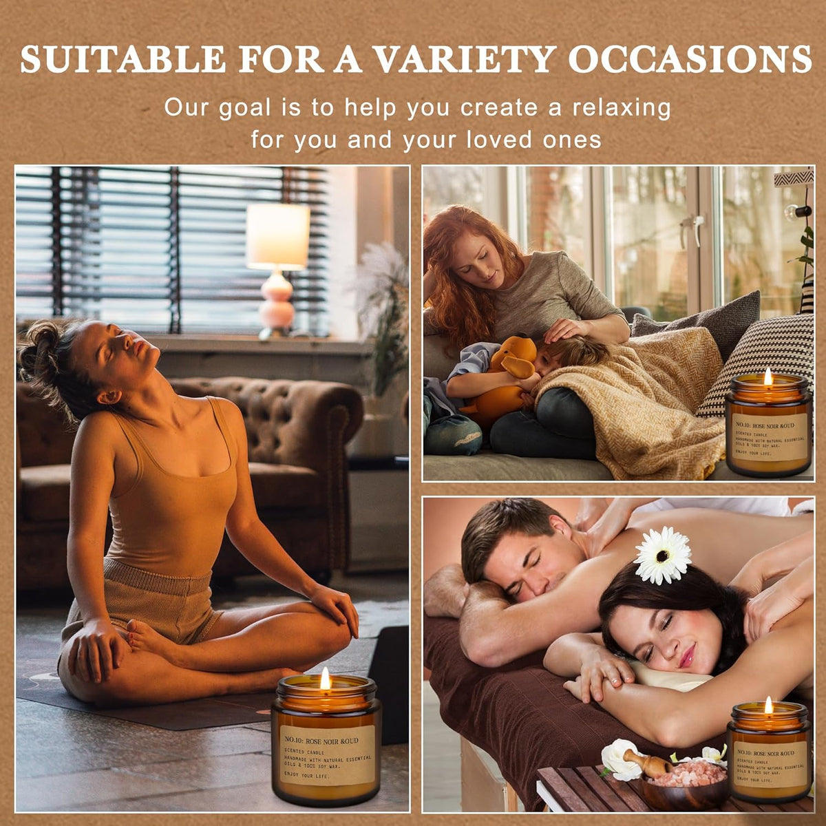 12 Pack Aromatherapy Candles for Home Scented, Aromatherapy Jar Candle Gifts for Women, Natural Soy