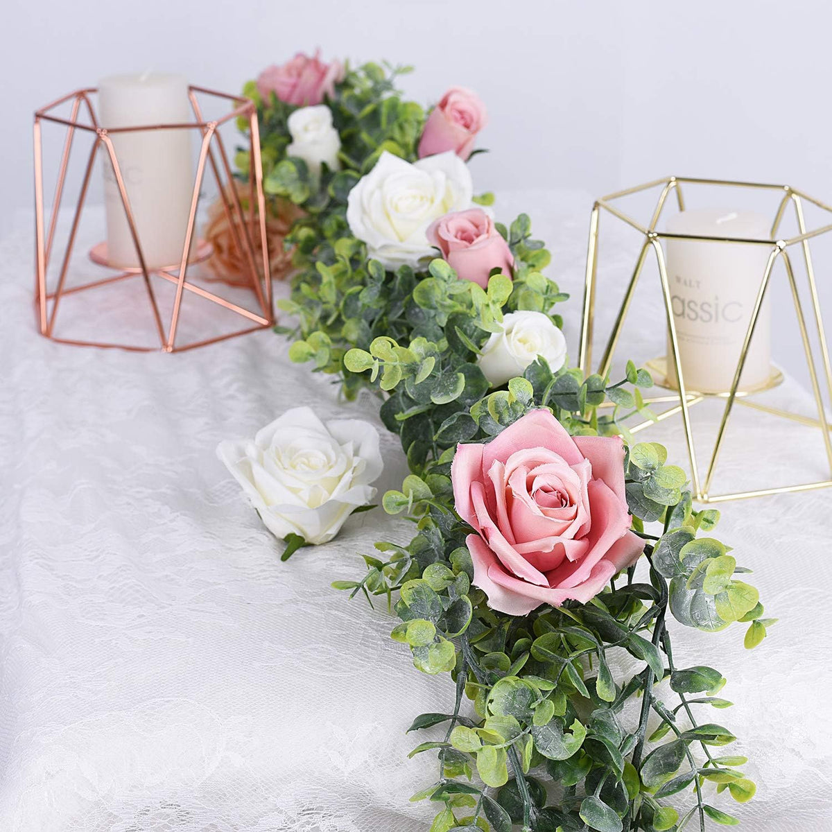 Lvydec 6 Pack Artificial Eucalyptus Garland, Fake Eucalyptus Greenery Garland Wedding Backdrop Arch