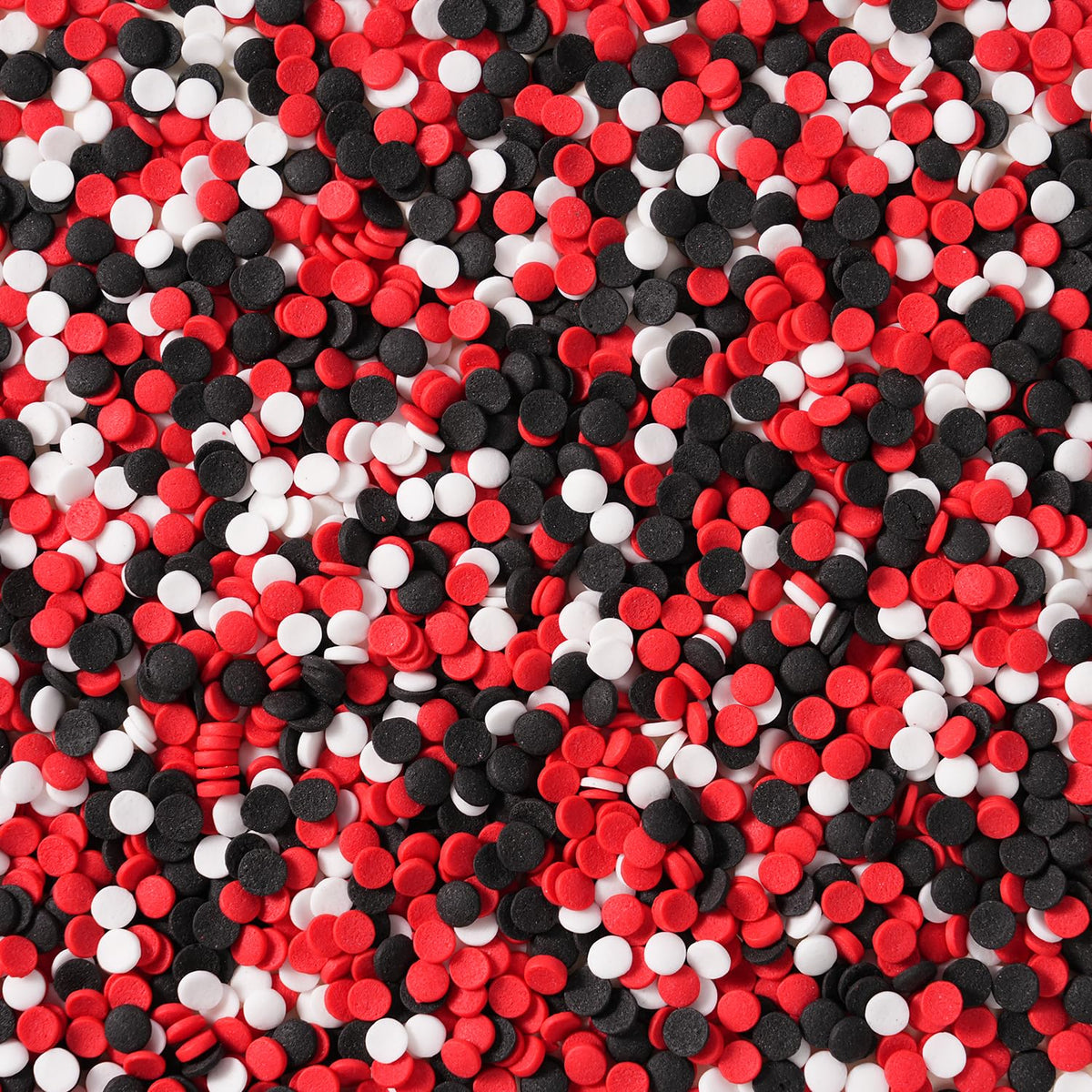 Edible Red and Black White Sprinkles, Confetti Sprinkles for Cake Decorating, Round Sprinkles for