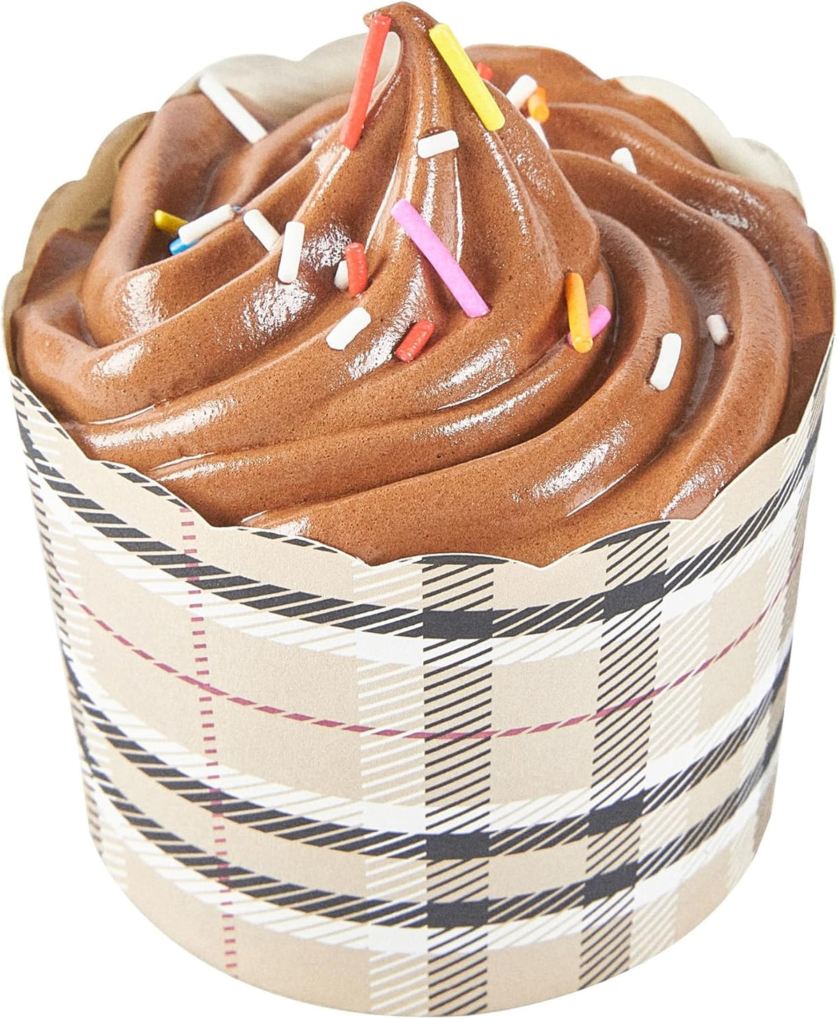 Panificio 6 Ounce Cupcake Wrappers, 200 Scalloped Baking Cups - Oven-Ready, Greaseproof, Plaid