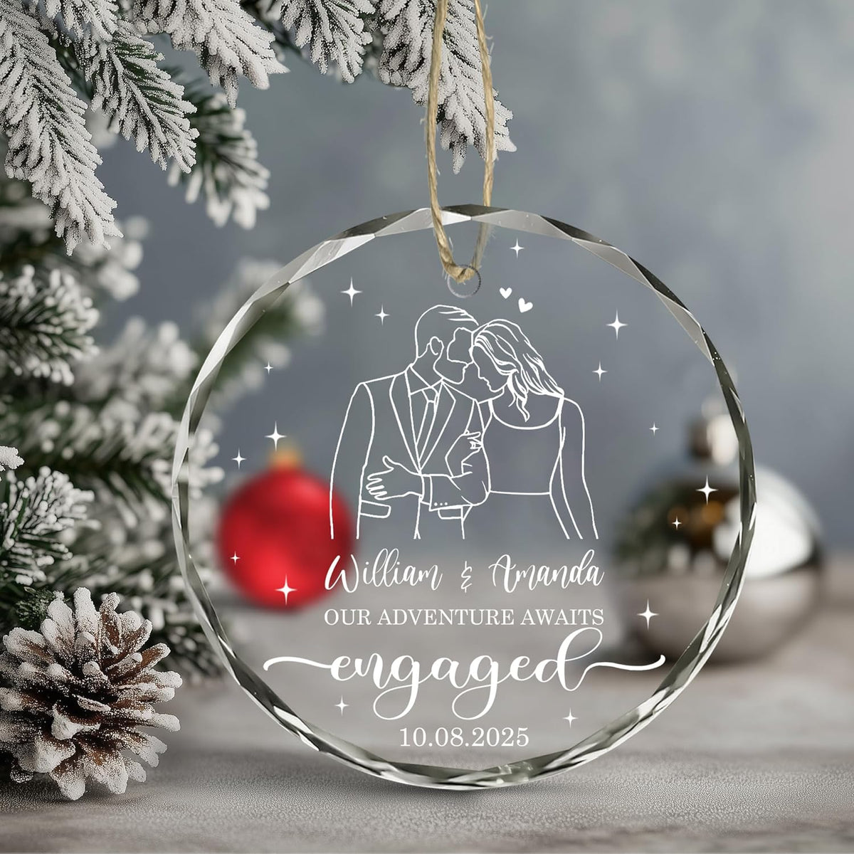 Personalized The Year We Became Mr & Mrs Christmas Ornament- Wedding Gifts For Newlywed Couple