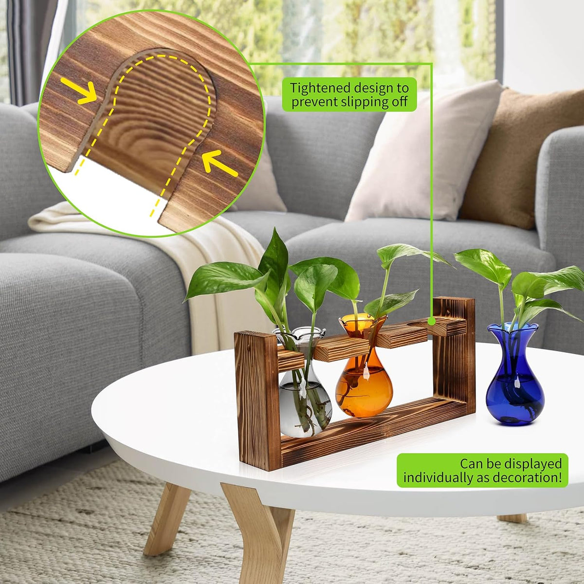 Plant Propagation Station Plant Terrarium Unique Birthday Gifts for Women Home Office Decor Planter