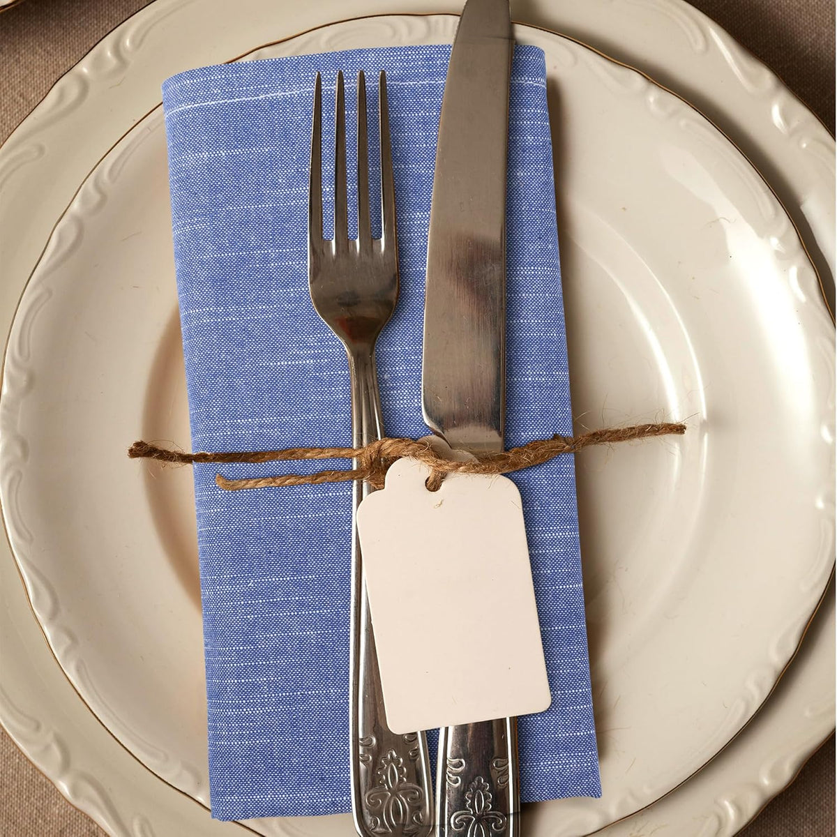 Urban Villa Cloth Napkins 100% Cotton Slub Absorbent Dinner Napkins (Set of 12) Oversized 20x20