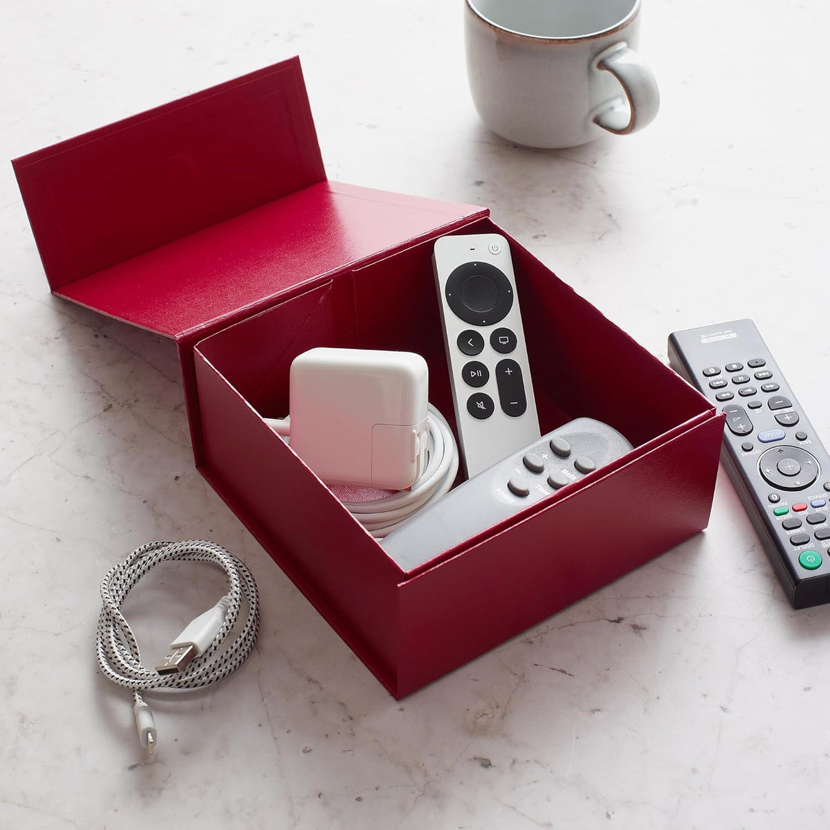 CECOBOX - Gift Boxes with Lids for Presents 6"x6"x2.75" - Matte, Collapsible Magnetic Closure Gift