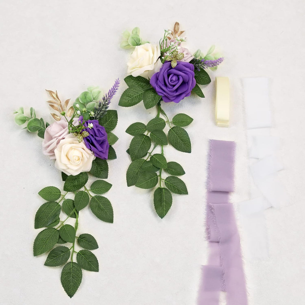 Wedding Aisle Decorations for Wedding Ceremony Set of 10 Pew Flowers for Church Chair Decorations