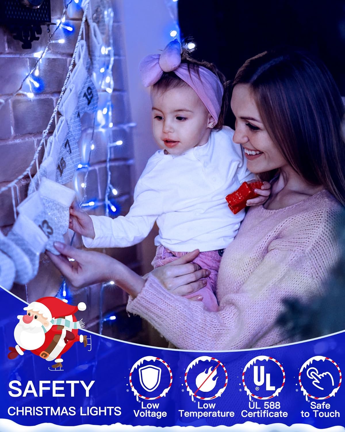 Christmas Lights Outdoor Waterproof, 196FT 600LED String Lights with Remote,8 Modes LED Lights Plug