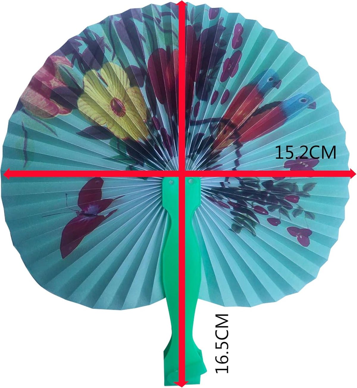 30 Pcs 3.5" Mini Chinese Oriental Handheld Floral Folding Paper Fans Bulk Assortment for Wedding
