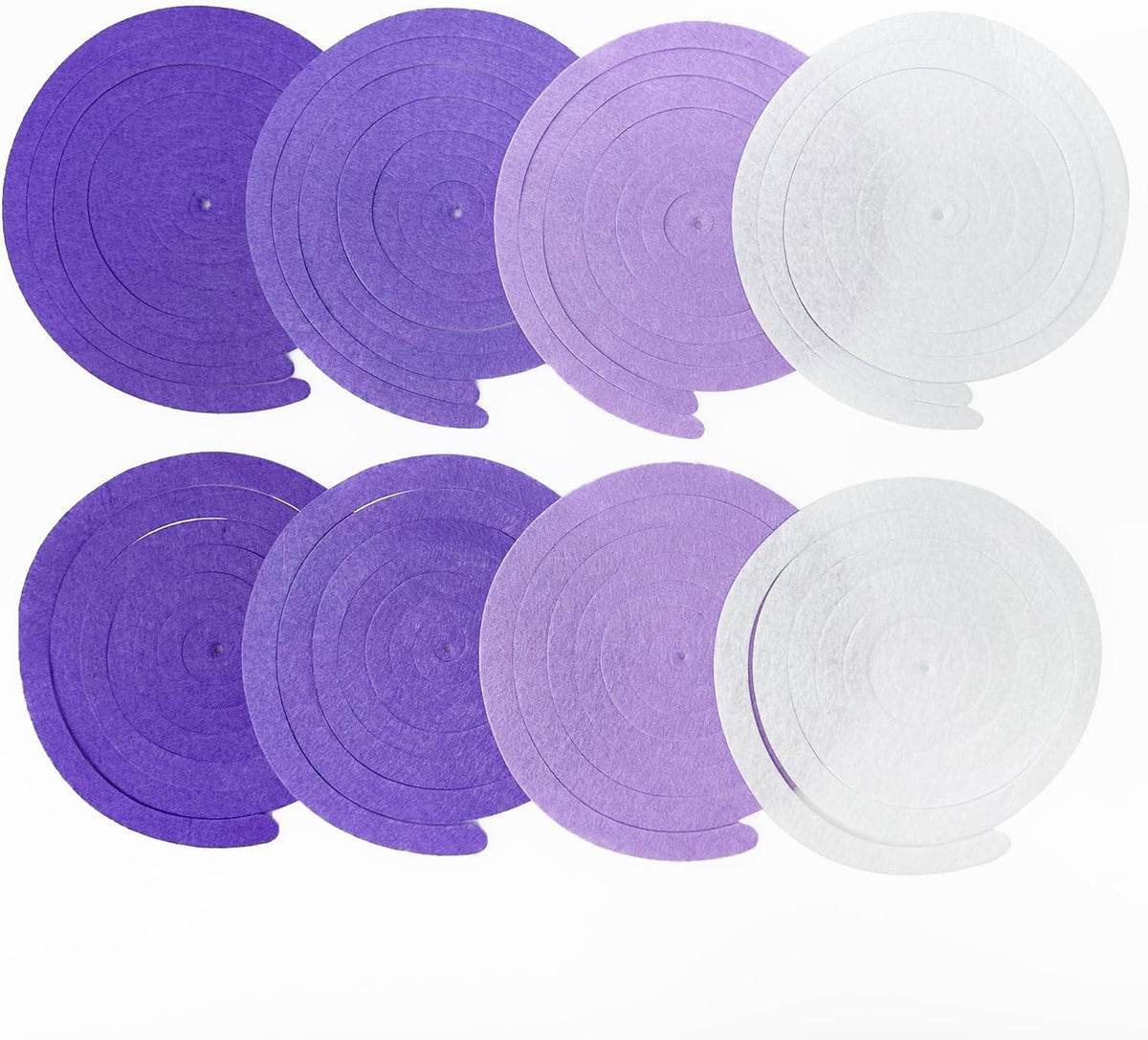 36Pcs Purple Hanging Swirl Decorations Ombre Purple Felt Swirl Streamer Spiral Ceiling Garland for