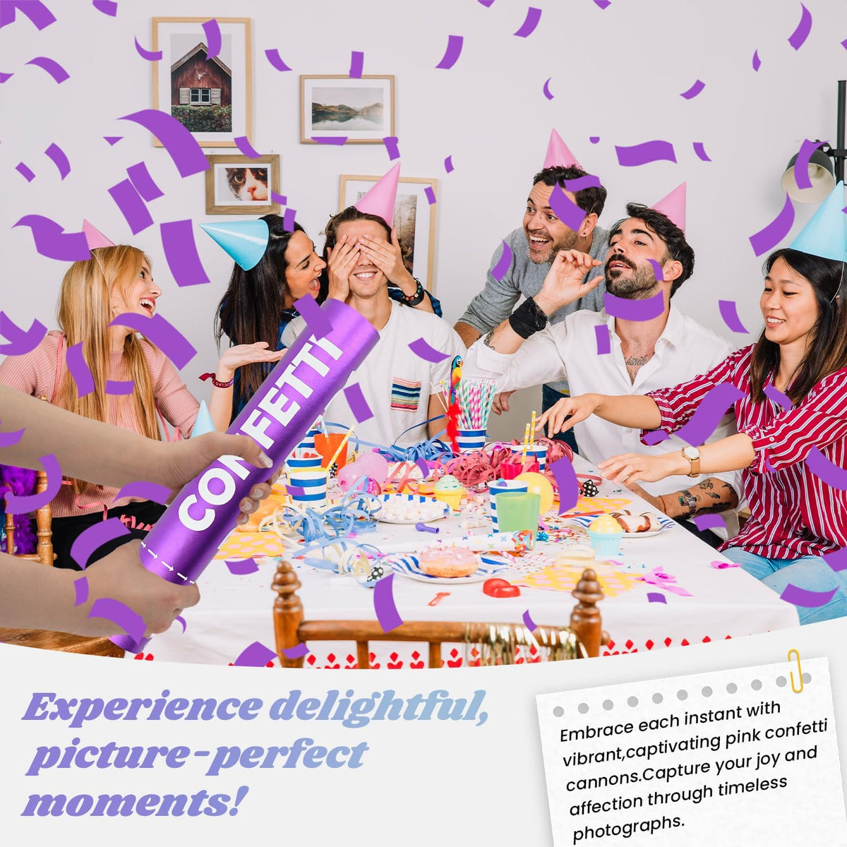 Confetti Cannon 12Pack Purple Biodegradable Cannon Poopers 12Inch Purple Party Poppers Confetti