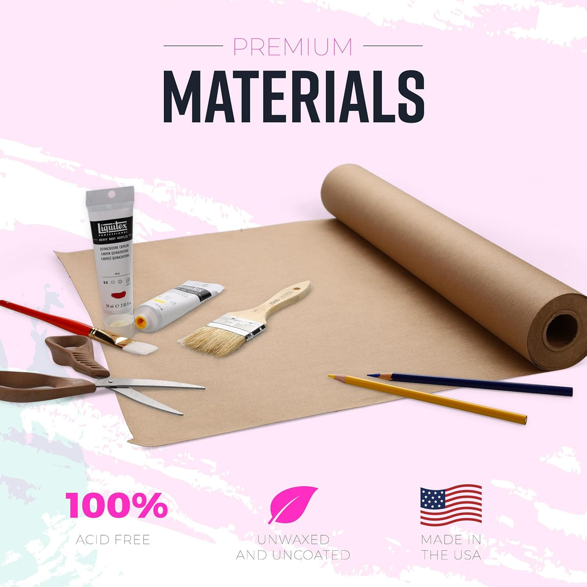 Large Brown Kraft Paper Roll - 36" x 1200" (100 ft) - Made in USA - Ideal for Gift Wrapping