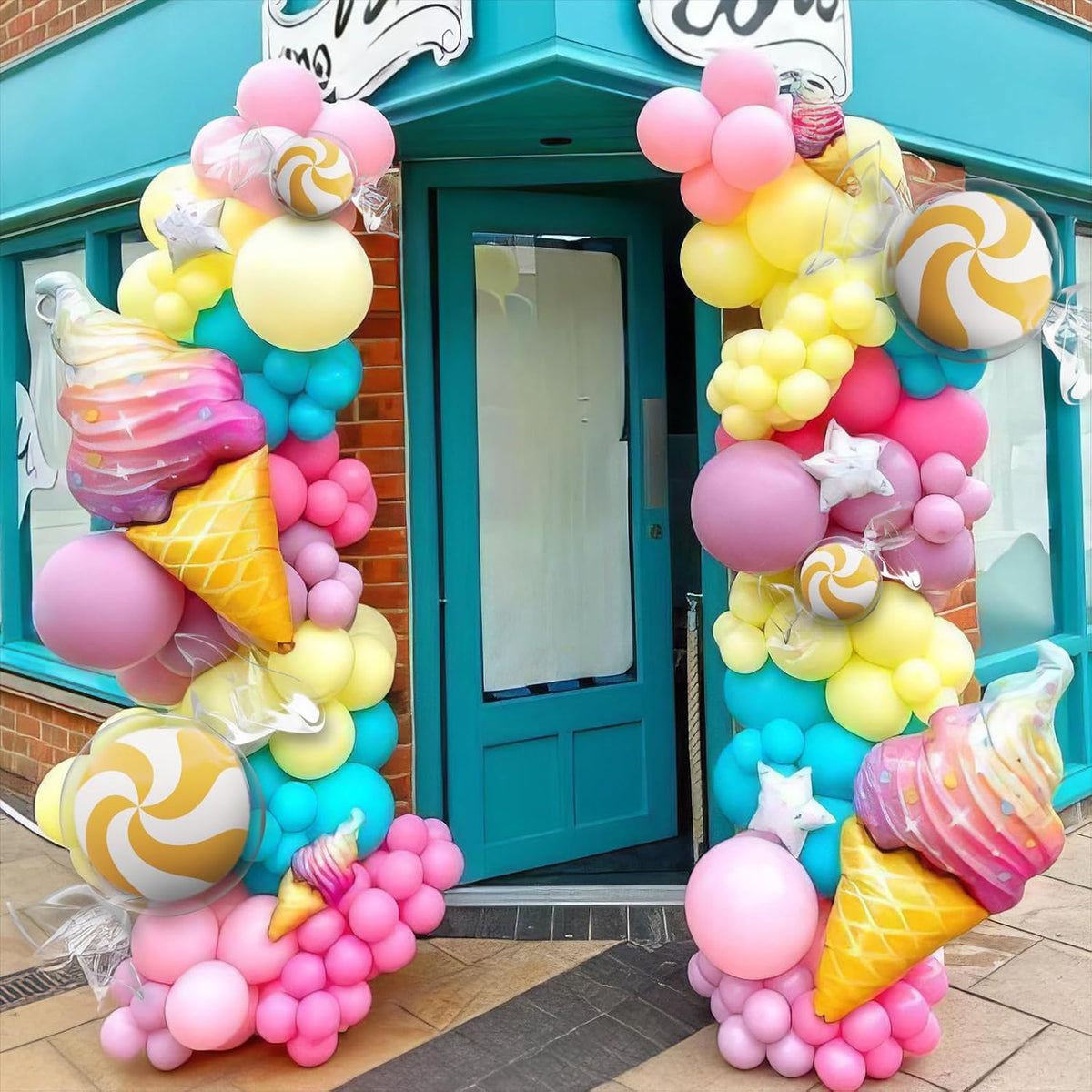 Hawaiian Balloons, Tropical Balloons Green Pink White Yellow Balloon Confetti Balloon for Beach