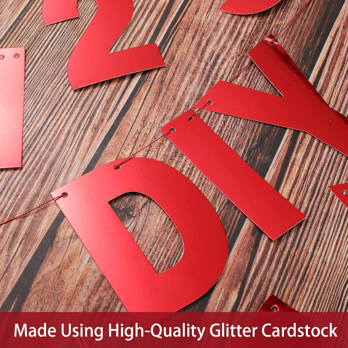 TaoBary 112 Pcs DIY Letter Custom Banner Glitter Customizable Banner Kit Including 107 Letters and
