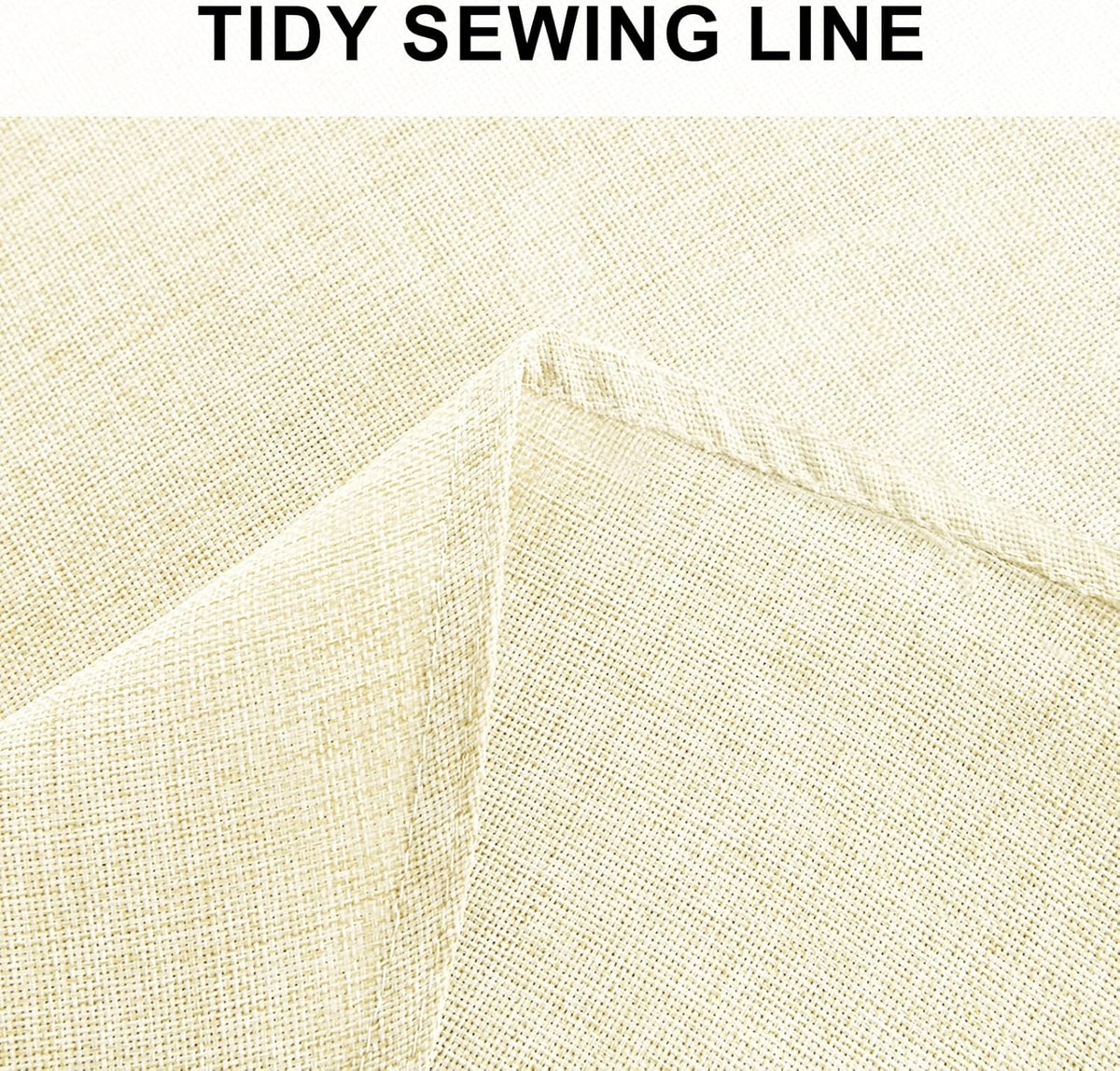 Hiasan Round Linen Tablecloth 70 Inch - Wrinkle and Stain Resistant Washable Polyester Fabric Table