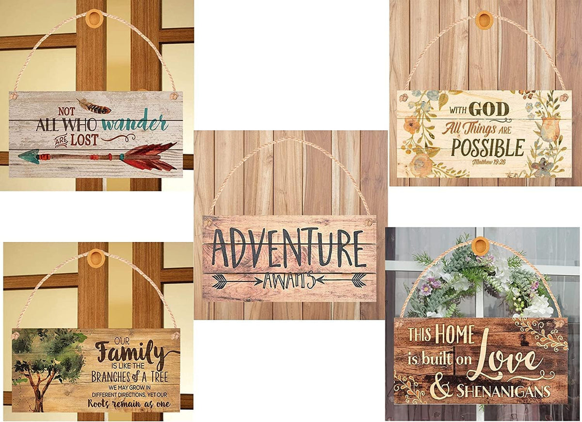 Rustic Wooden Sign - Italian Kitchen Sign 'Shut Up & Eat! Mangia E Statti Zitto' Farmhouse Style