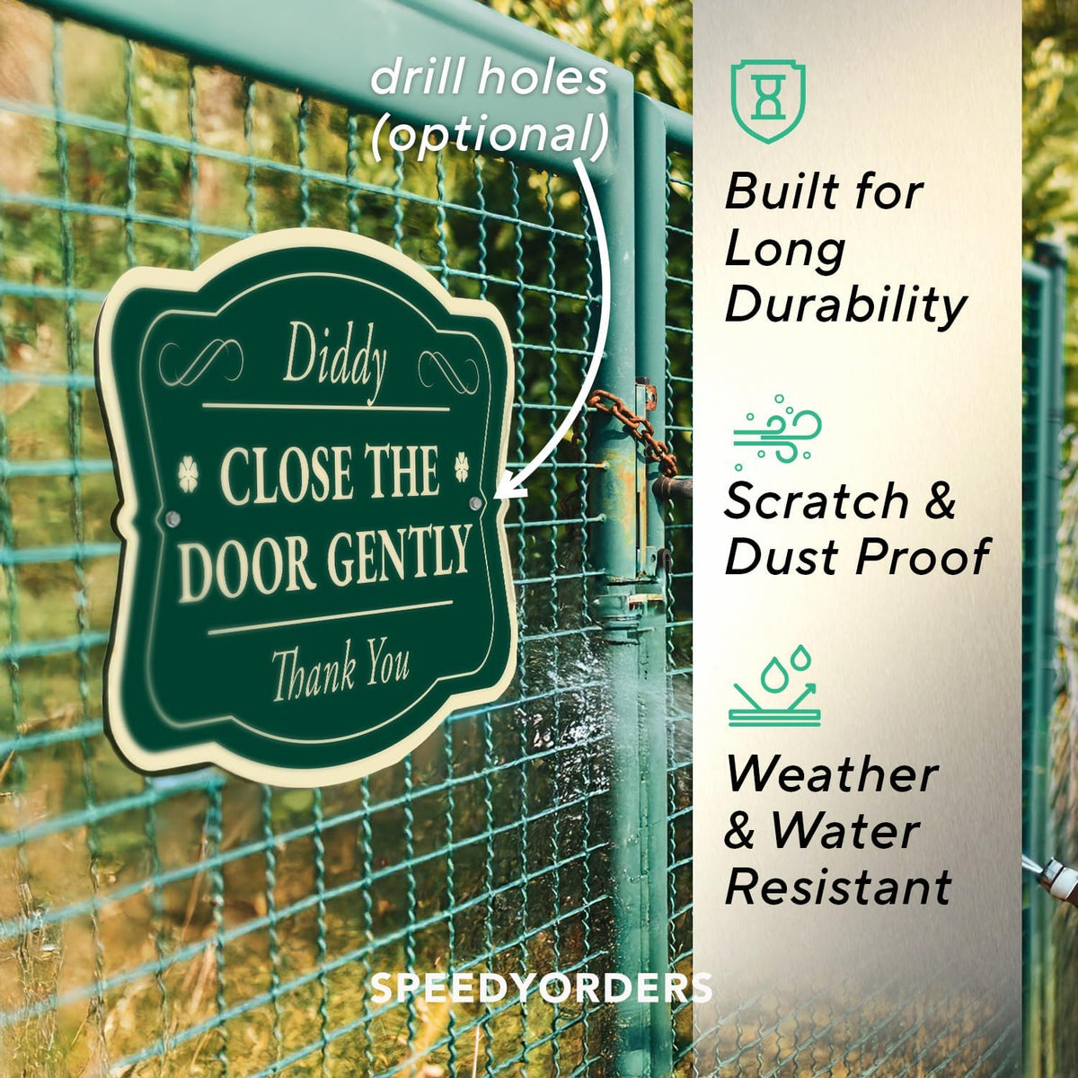 Custom Decorative Outdoor Metal Sign - Personalized Aluminum Driveway Sign, Waterproof, Made in USA