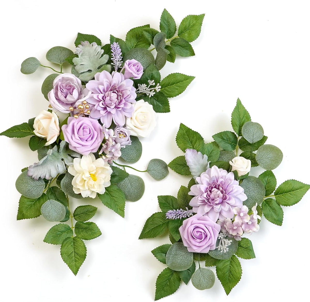 WEIERYUE(Pack of 2 Artificial Flowers Decorations,Artificial Arch Backdrop Garlandfor Ceremony