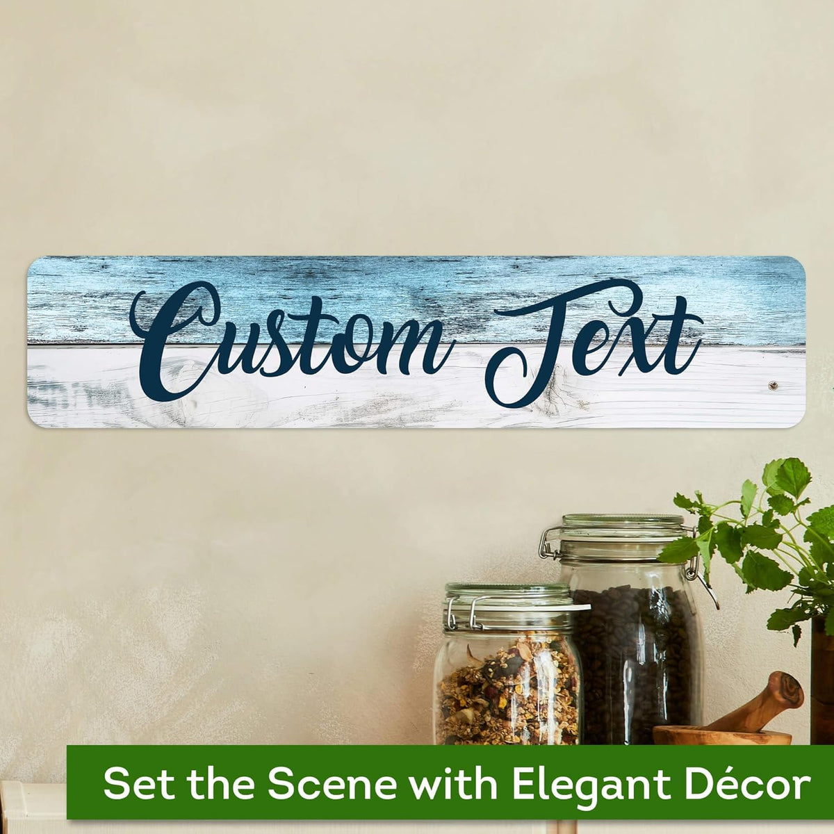 Custom Sign, Custom Street Sign, 11 Font Colors, 13 Font Styles, 4 Hole Options, 22 Sizes, 4x18