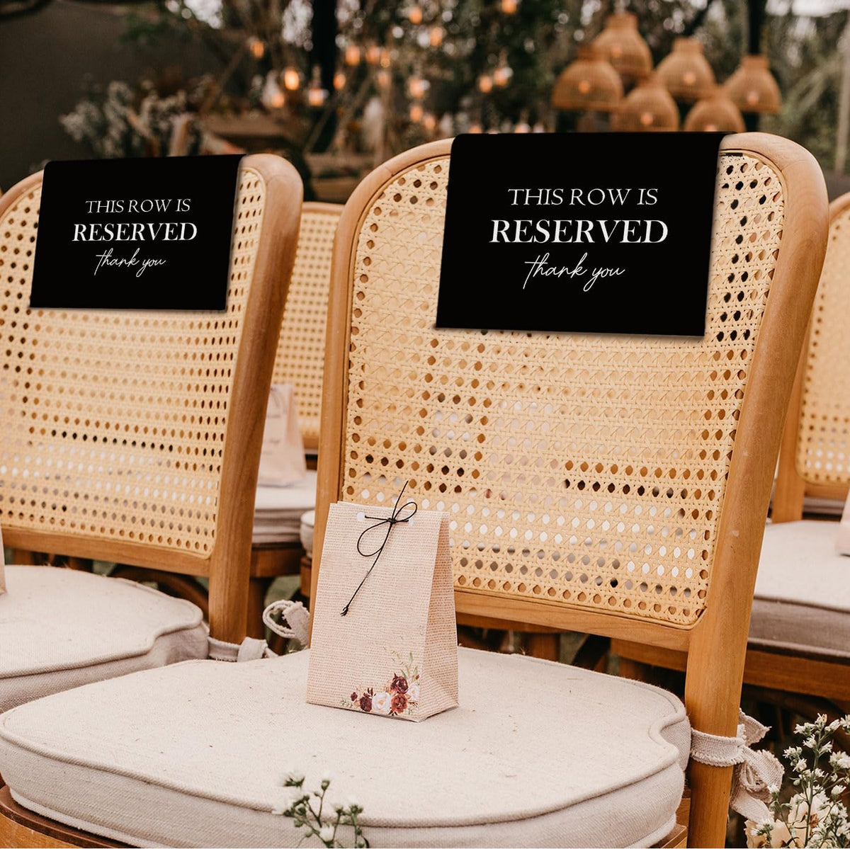 Reserved Seating Chair Signs, This Row Is Reserved Pew Cloths Seating Placeholder for Church Pews