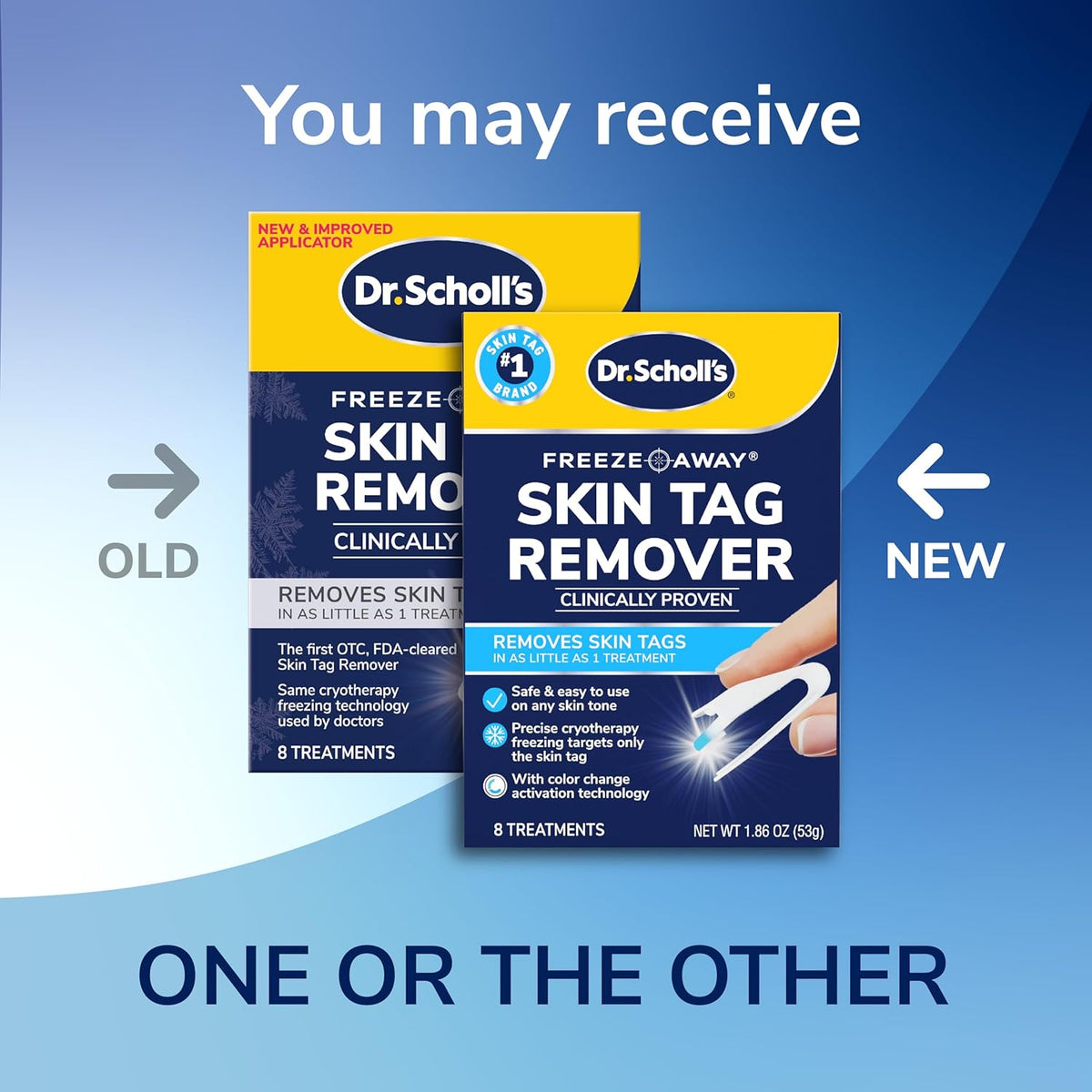 Dr. Scholl's Freeze Away Skin Tag Remover Kit, 8 ct – Completely removes Skin Tags in As Little As