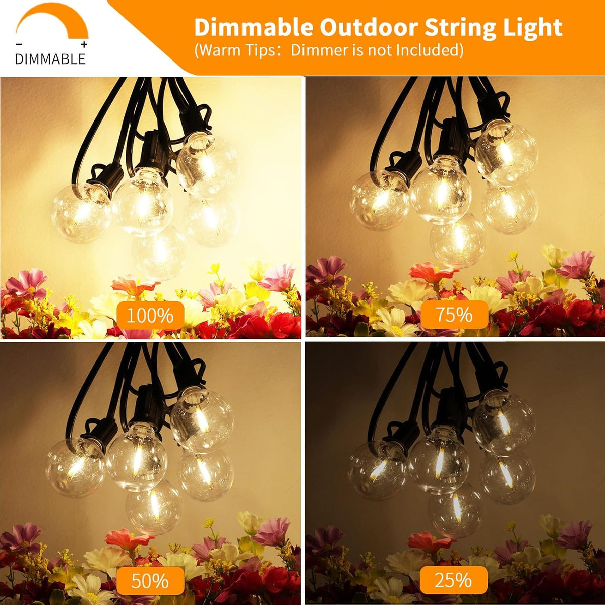 Svater Outdoor String Lights 150 FT, Patio Light with 78 Shatterproof LED Bulbs, Outside Plastic