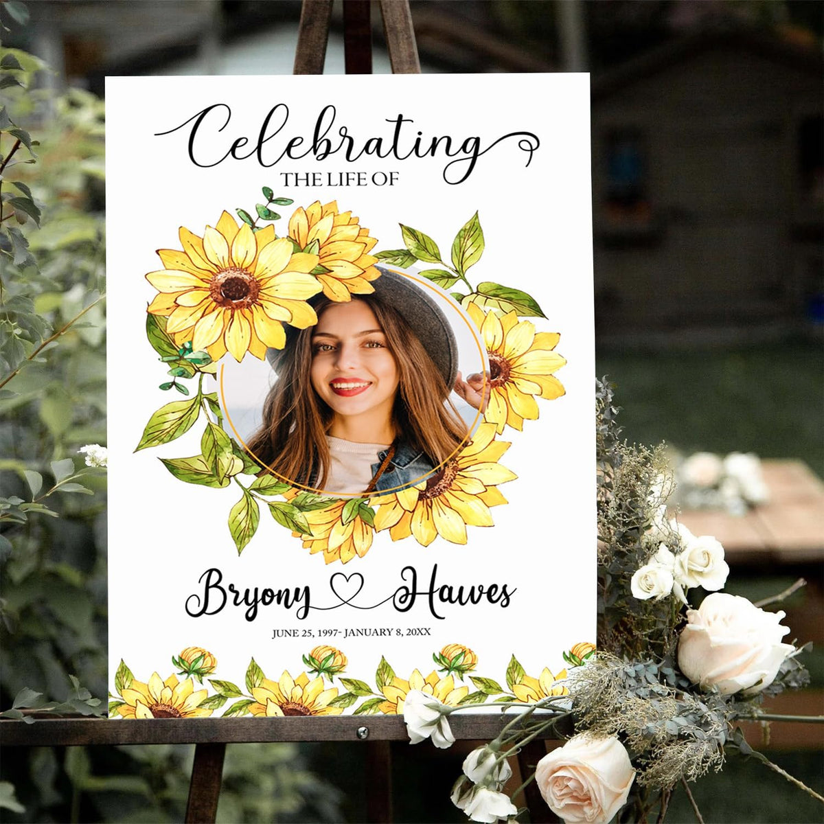 Memorial Sign Celebration of Life Template Funeral Welcome Sign Memorial Service Sign Celebration