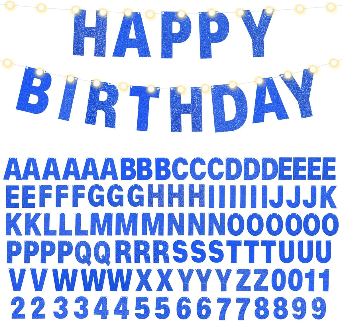 TaoBary 112 Pcs DIY Letter Custom Banner Glitter Customizable Banner Kit Including 107 Letters and